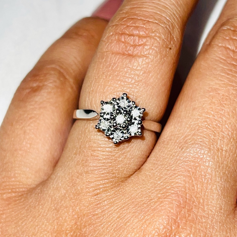 Victorian Elegant Real Diamond statement Ring WOW!